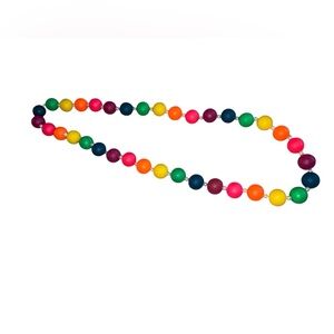 🌈 Pride Parade Bead Necklace – Bold Rainbow Statement Piece